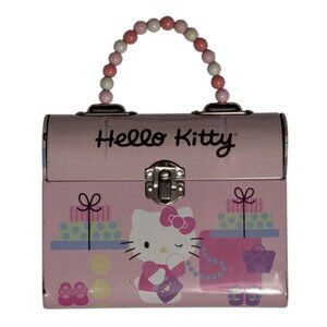 🎀 Vintage Sanrio Hello Kitty Tin Pail Purse With Beaded Handle 🎀